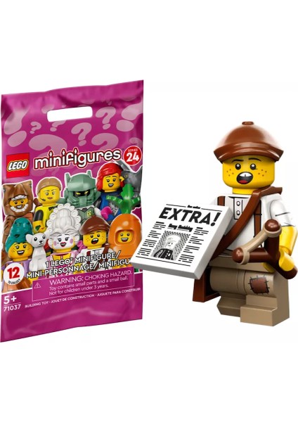 71037 Minifigür Seri 24 - 12 Newspaper Kid