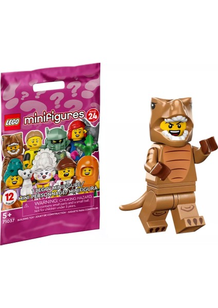 71037 Minifigür Seri 24 - 6 T-Rex Costume Fan