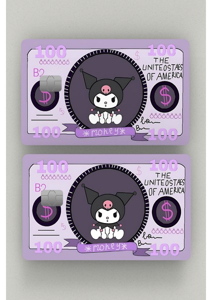 Kuromi Money 2'li Kredi Kartı & Akbil Sticker Kaplama