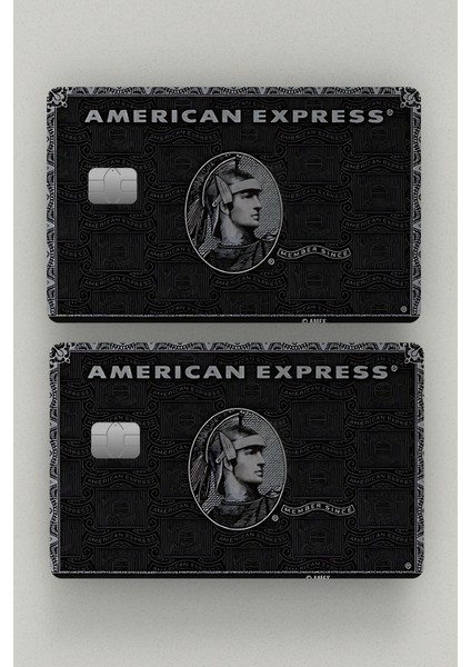 American Express Black 2'li Kredi Kartı & Akbil Sticker Kaplama