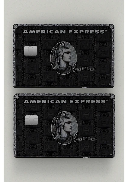 American Express Black 2'li Kredi Kartı & Akbil Sticker Kaplama