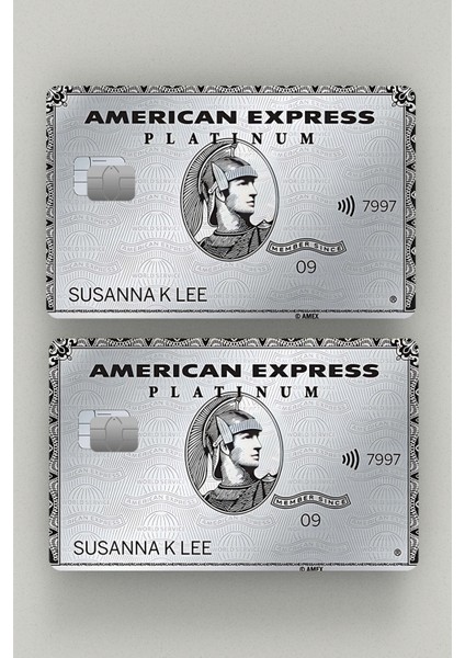 American Express Silver 2'li Kredi Kartı & Akbil Sticker Kaplama