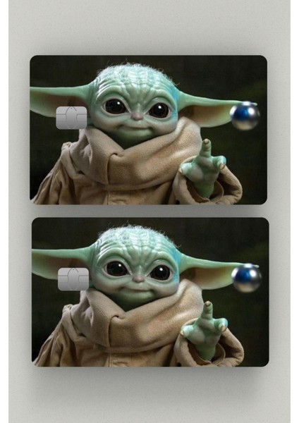 Baby Yoda 2'li Kredi Kartı & Akbil Sticker Kaplama