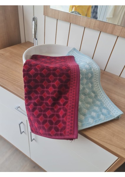 Decora 2'li El - Yüz Havlusu Bordo - Mint 50 x 90 cm indirimleri