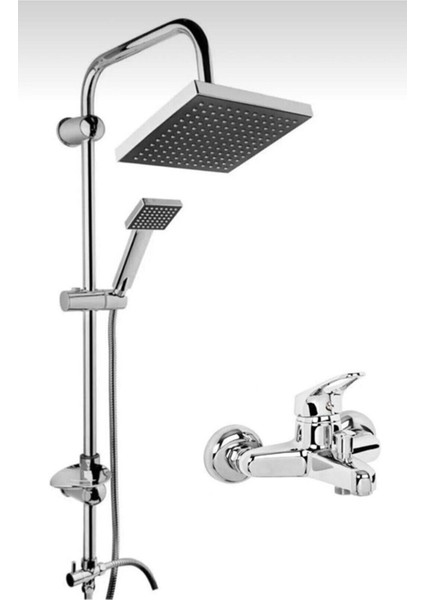 Banyo Bataryası Çeşmesi Krom Robot Duş Seti