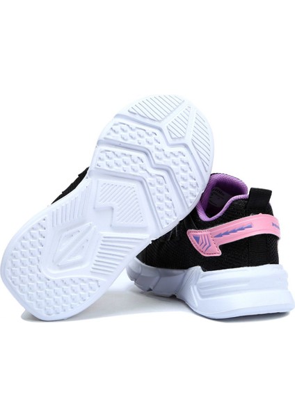 C328 Kifidis Active Unisex Çocuk Spor Ayakkabı 26-35 Siyah-Pembe / Black-Pink - 31