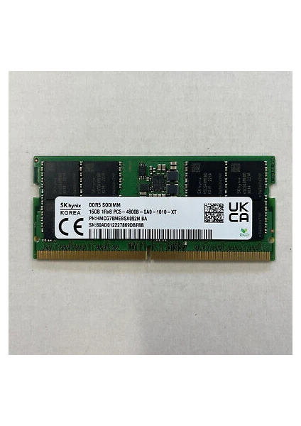 16GB Ddr5 PC5-4800 1rx8 HMCG78MEBSA092N So-Dımm Laptop Ram Bellek