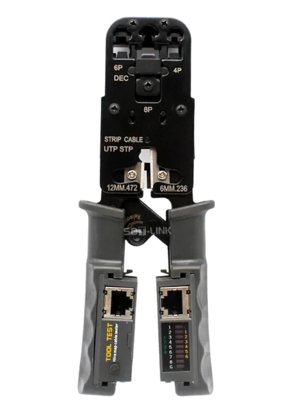 Tmgo Technology RJ11 + RJ12 + RJ45 Test Cihazlı Network Jack Pense