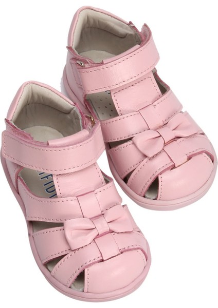 Kifidis KP51 Ilk Adım Kız Çocuk Deri Ayakkabı 19-23 Pembe Deri - 23 modelleri