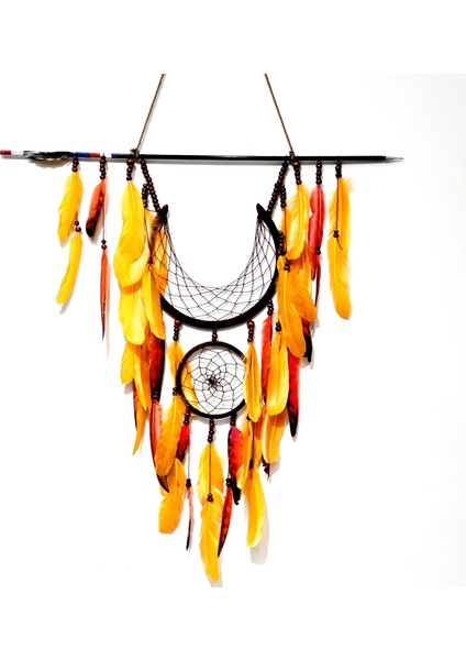 Ok ve Ay Modelli Turuncu Dream Catcher Duvar Süsü modelleri