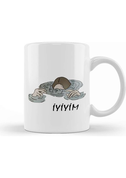 Iyiyim Motto Kupa Bardak Porselen