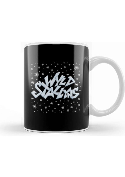Bill And Ted Wyld Stallyns Christmas Snow Logo Kupa Bardak Porselen