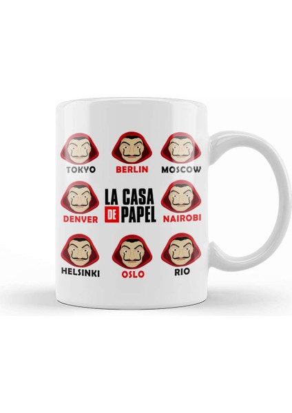 La Casa De Papel 01 Kupa Bardak Porselen