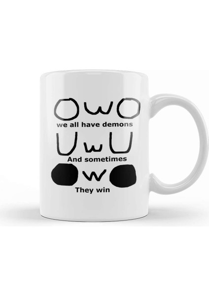 Cute Uwu Emoji Social Media Meme Stans Idol Kpop Kupa Bardak Porselen