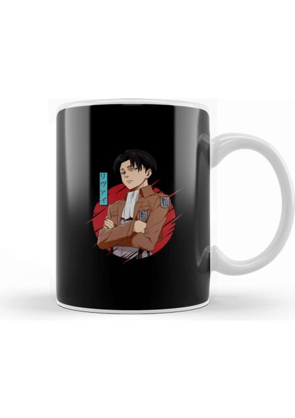 Attack On Titan Anime Captain Levi Kupa Bardak Porselen