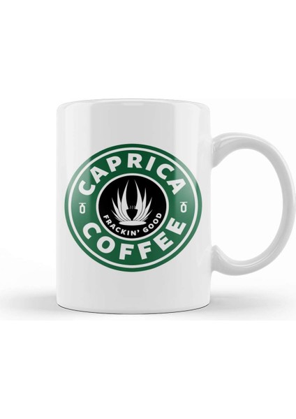 Caprica Coffee Frackin Good Battlestar Galactica Starbucks Kupa Bardak Porselen