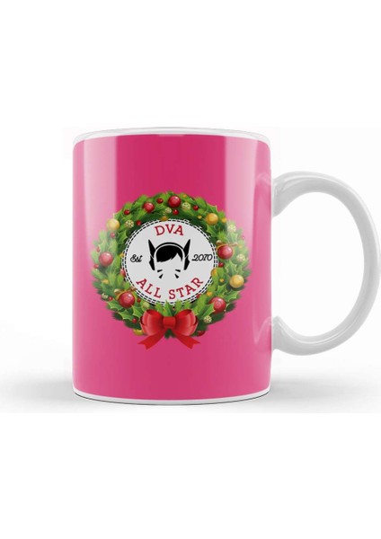 Christmas All Star Overwatch Dva Wreath Kupa Bardak Porselen