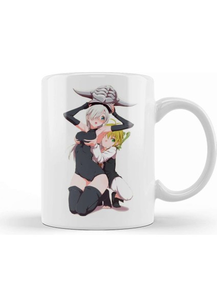 Meliodas Elizabeth Tthe Seven Deadly Sins Kupa Bardak Porselen