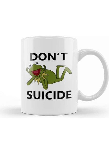 Meme Don't Kermit Suicide Kupa Bardak Porselen