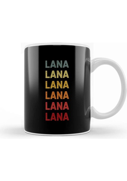 Lana Del Rey Lana Name Vintage Retro Gift Called Lana Kupa Bardak Porselen