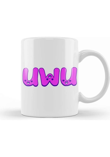 Cute Uwu Emoji Social Media Meme Stans Idol Kpop 01 Kupa Bardak Porselen