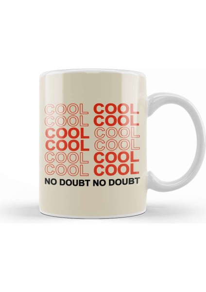 Mug Cool Cool No Doubt No Doubt Black And Red Kupa Bardak Porselen