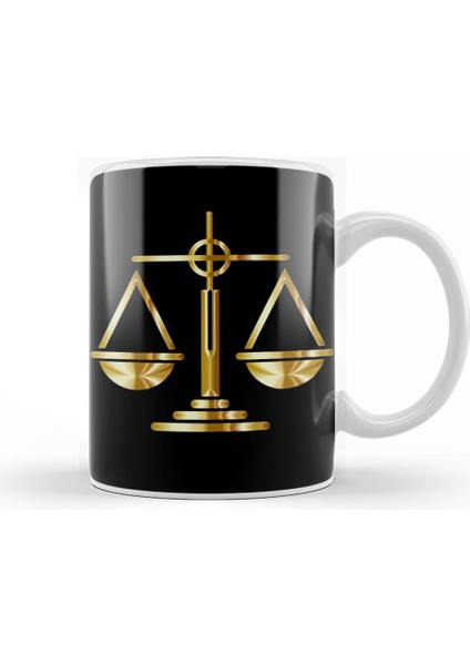 Law Balance Avukat Hukuk Kupa Bardak Porselen
