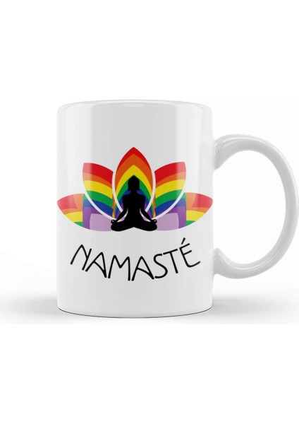 Namaste Yoga 01 Kupa Bardak Porselen