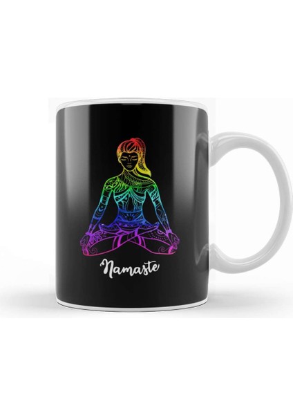 Namaste Yoga 02 Kupa Bardak Porselen