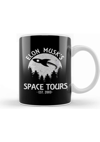 Elon Musk's Space Tours Kupa Bardak Porselen