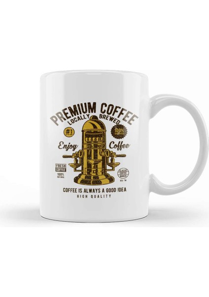 Enjoy Premium Coffee Espresso Machine Kupa Bardak Porselen