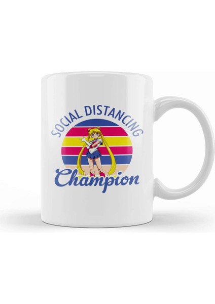 10608161_0SAILOR Moon Social Distancing Champion Kupa Bardak Porselen