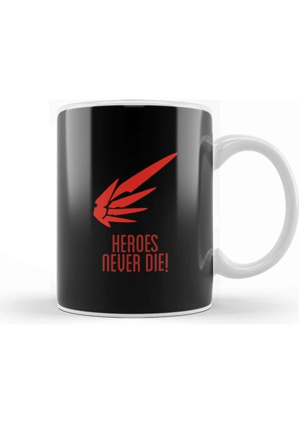 Mercy Heroes Never Die Wing Logo Overwatch Kupa Bardak Porselen