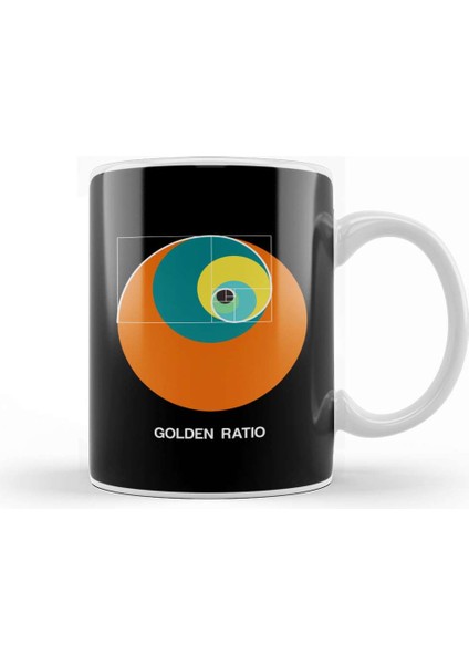 Maths And Science Golden Ratio Fibonacci Circle Kupa Bardak Porselen