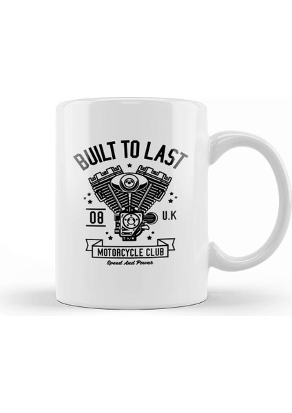 Built To Last Motorcycle Club Kupa Bardak Porselen