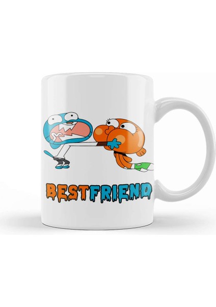 Gumball Darwin Çılgın Best Friends Kupa Bardak Porselen
