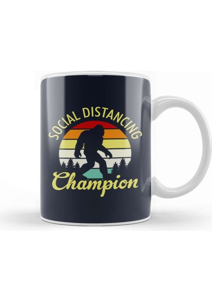Bigfoot Social Distancing Champion Kupa Bardak Porselen