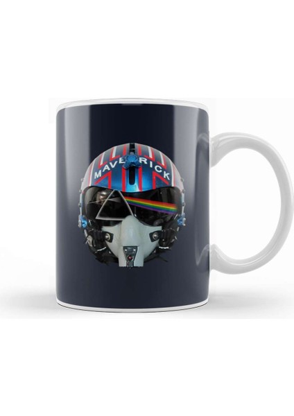 Dark Side Of The Maverick Helmet Top Gun Kupa Bardak Porselen