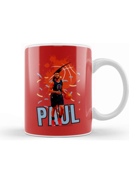 Chris Paul Vintage Art Legend Basketball Gift Vintage Retro Style Kupa Bardak Porselen