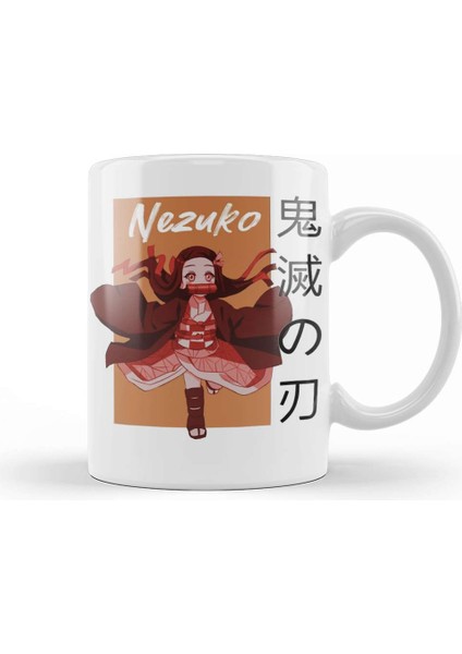 Graphic Demon Slayer Dark Fantasy Anime Nezuko Meme Art Kupa Bardak Porselen