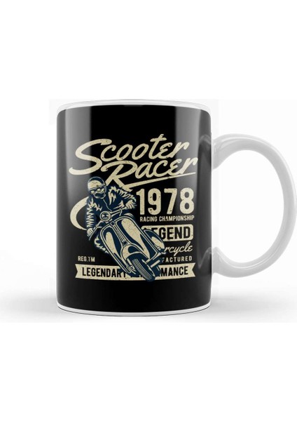 Scooter Racer 1978 Kupa Bardak Porselen