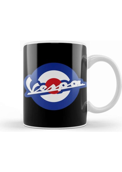 Vespa Mod Logo Kupa Bardak Porselen