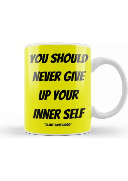 Clint Eastwood Quotes Gift Vintage Retro Rainbow Style Kupa Bardak Porselen