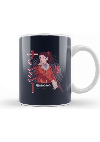 Stranger Things Nancy Wheeler Japanese Text Kupa Bardak Porselen