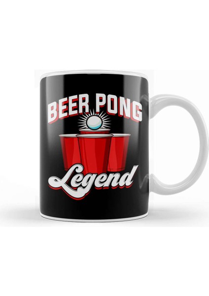 Beer Pong Legend Funny Beirut Beerpong College Kupa Bardak Porselen