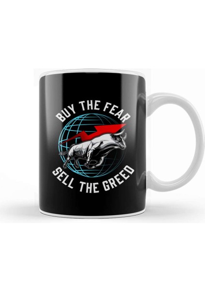 Buy The Fear Sell The Greed Bull Market Investing Kupa Bardak Porselen