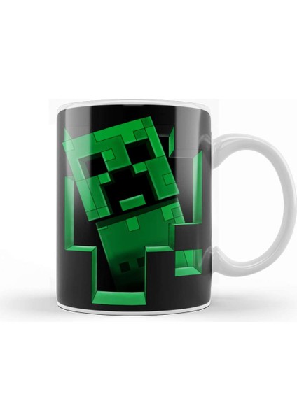 Creeper Creeping Minecraft Creeper Kupa Bardak Porselen