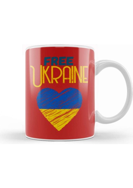 Free Ukraine War With Russia Stay Strong Ukraine Flag 2022 Kupa Bardak Porselen