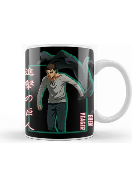 Attack On Titan Eren Yeager Shadow Kupa Bardak Porselen