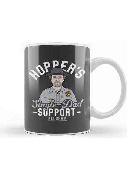 Stranger Things Hoppers Single Dad Support Network Kupa Bardak Porselen